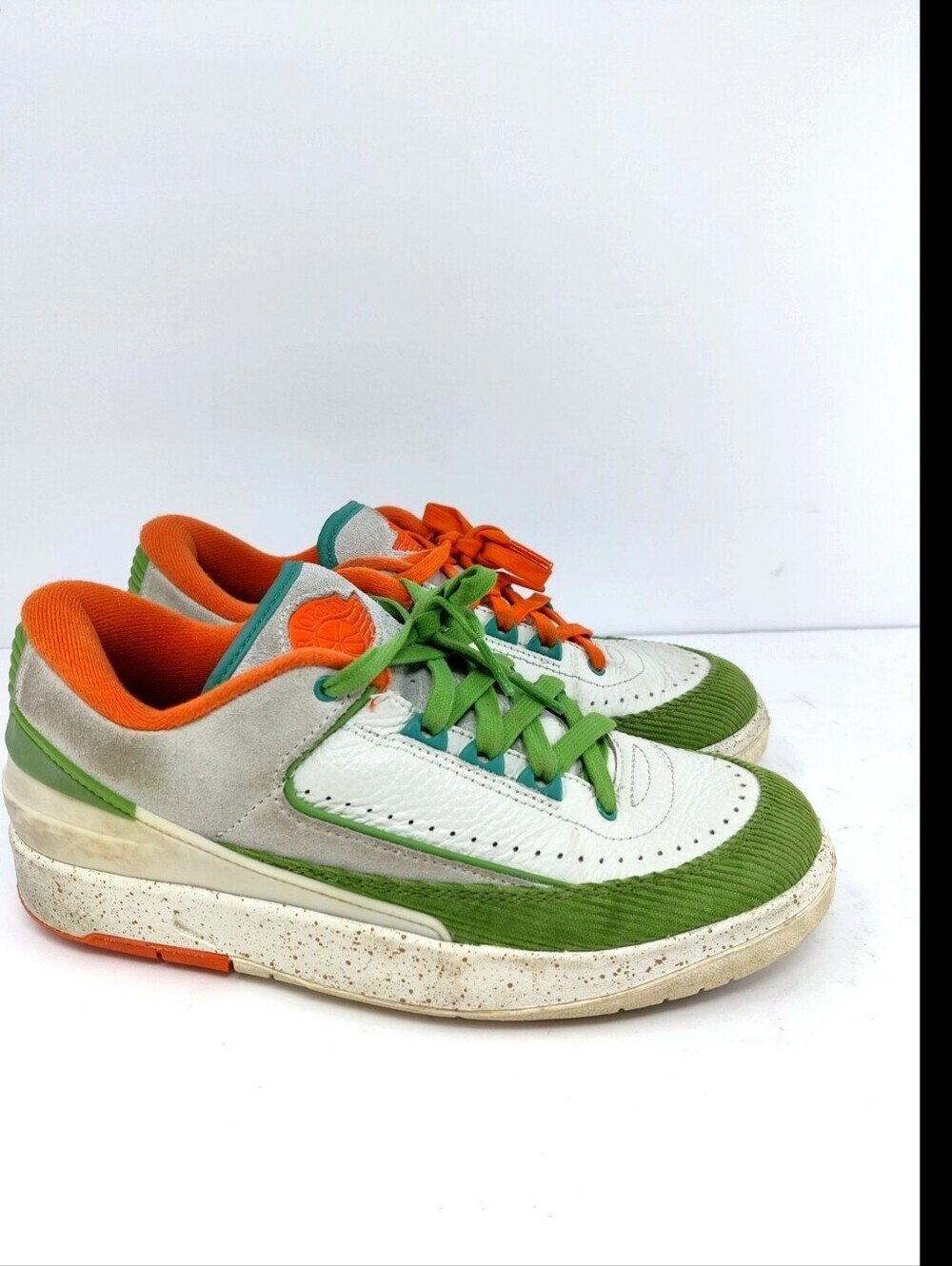 Nike Air Jordan 2 Retro Low Titan Sneakers Women’s 8 / EU 39 Green Orange